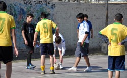 Torneo de fútbol organizado por los alumnos de la escuela.