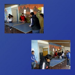 Nuestra escuela incentiva a los adolescentes en las practicas deportivas (los alumnos juegan al ping pong en los recreos).