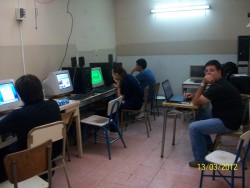 en la sala de informática